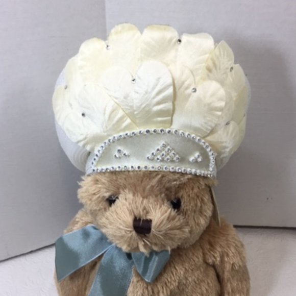 VTG White Fancy Doll Mannequin Stuffed Animal Derby Hat by Ann Marie Small - Picture 3 of 15